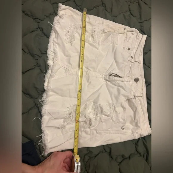 White Distressed Skirt - Picture 6 of 6